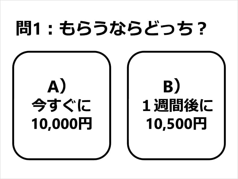 問1:もらうならどっち?